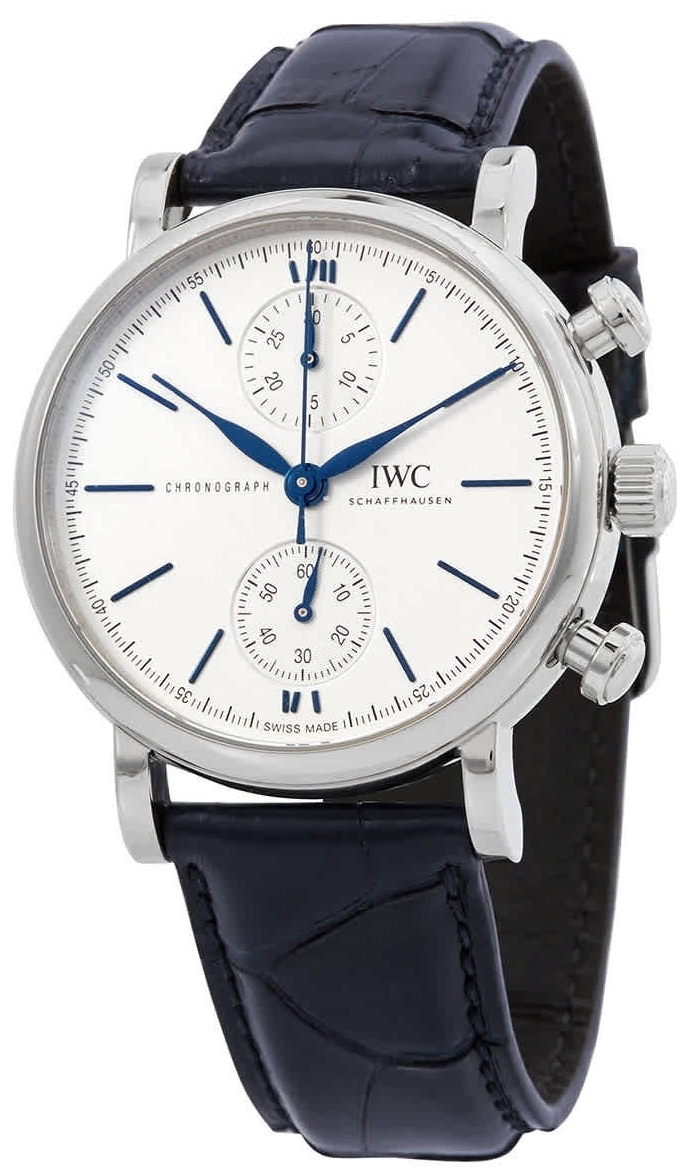 IWC Herrklocka IW391407 Portofino Vit/Läder Ø39 mm - IWC