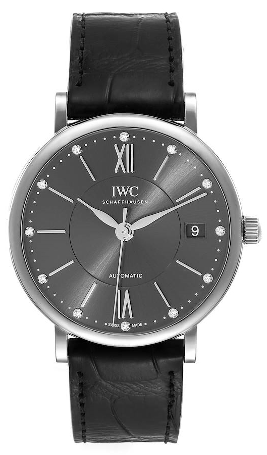 IWC Damklocka IW458102 Portofino Svart/Läder Ø37 mm - IWC