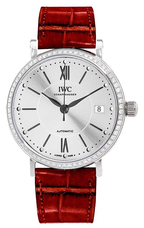 IWC Damklocka IW458109 Portofino Silverfärgad/Läder Ø37 mm - IWC