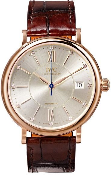 IWC Damklocka IW458116 Portofino Silverfärgad/Läder Ø37 mm - IWC