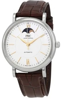 IWC Herrklocka IW459401 Portofino Silverfärgad/Läder Ø40 mm - IWC