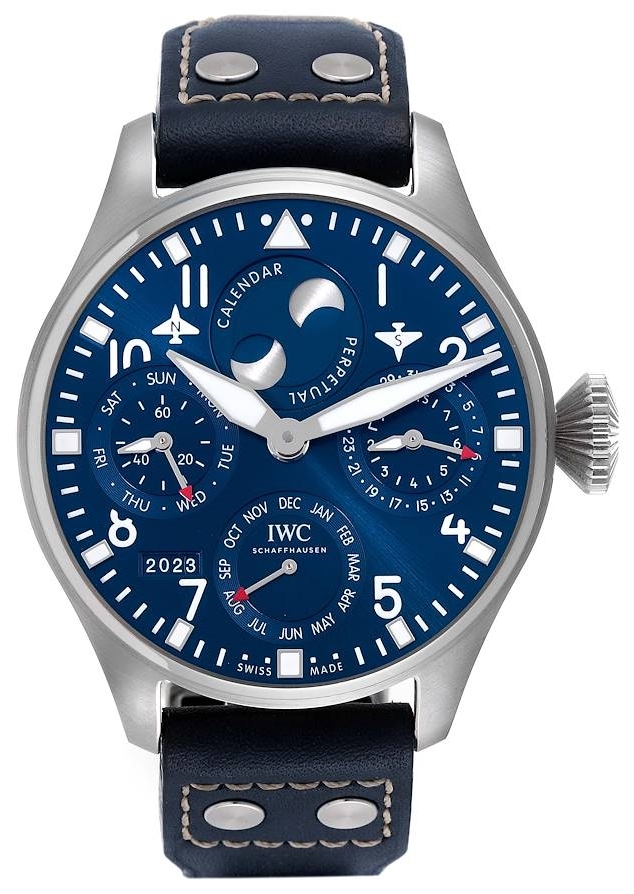 IWC Herrklocka IW503605 Big Pilot Blå/Läder Ø46.5 mm - IWC