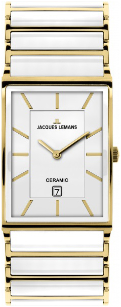 Jacques Lemans Damklocka 1-1593.1F York Vit/Keramik - Jacques Lemans