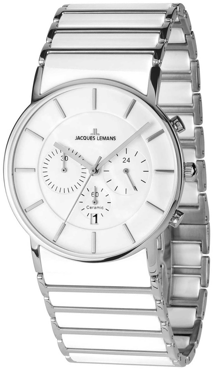 Jacques Lemans Herrklocka 1-1815B York Vit/Stål Ø42 mm - Jacques Lemans