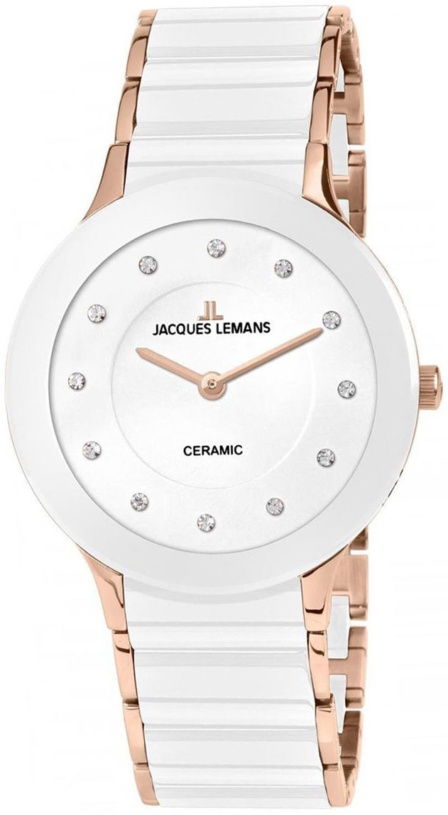 Jacques Lemans Damklocka 1-1856H Dublin Vit/Keramik Ø32 mm - Jacques Lemans