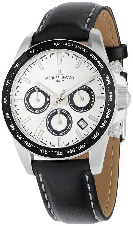 Jacques Lemans Herrklocka 1-1877B Liverpool Silverfärgad/Läder Ø41 - Jacques Lemans