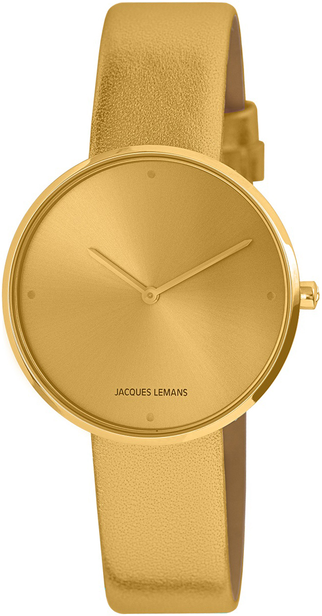 Jacques Lemans Damklocka 1-2056H Design Guld/Läder Ø36 mm - Jacques Lemans