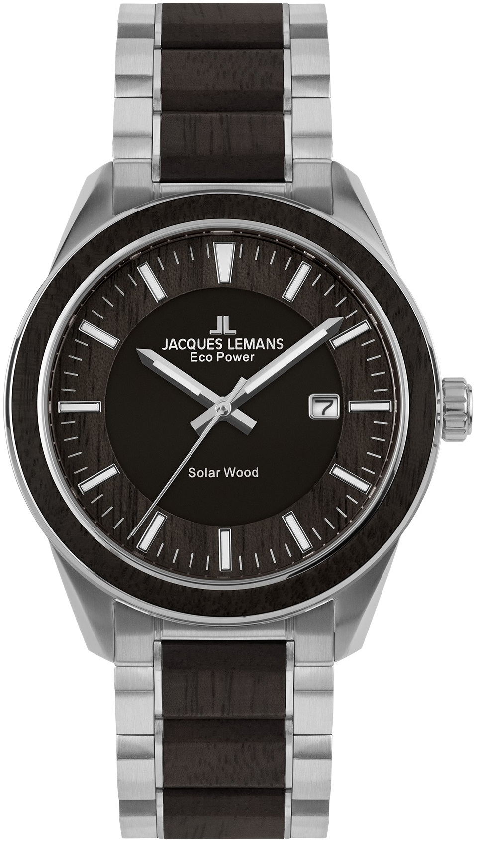 Jacques Lemans 1-2116G Eco Power Solar Brun/Stål Ø40 mm - Jacques Lemans