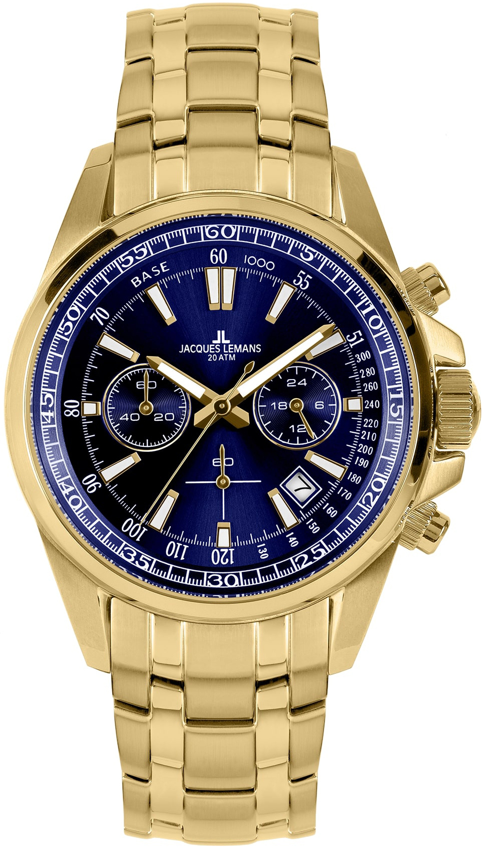 Jacques Lemans Herrklocka 1-2117O Liverpool Blå/Gulguldtonat stål - Jacques Lemans