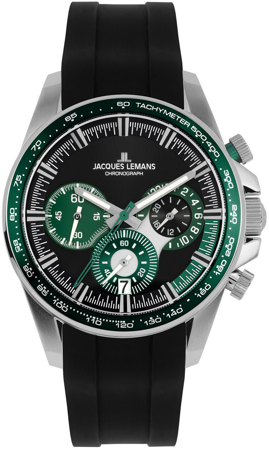 Jacques Lemans Herrklocka 1-2127C Liverpool Svart/Gummi Ø40 mm - Jacques Lemans