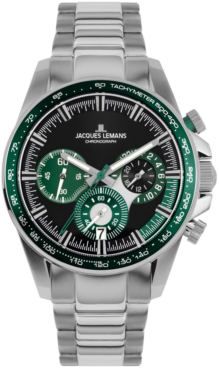 Jacques Lemans Herrklocka 1-2127G Liverpool Svart/Stål Ø40 mm - Jacques Lemans