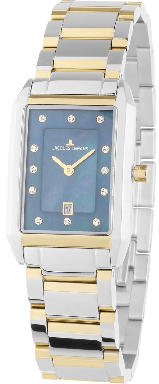 Jacques Lemans Damklocka 1-2158P Torino Blå/Guldtonat stål Ø23 mm - Jacques Lemans