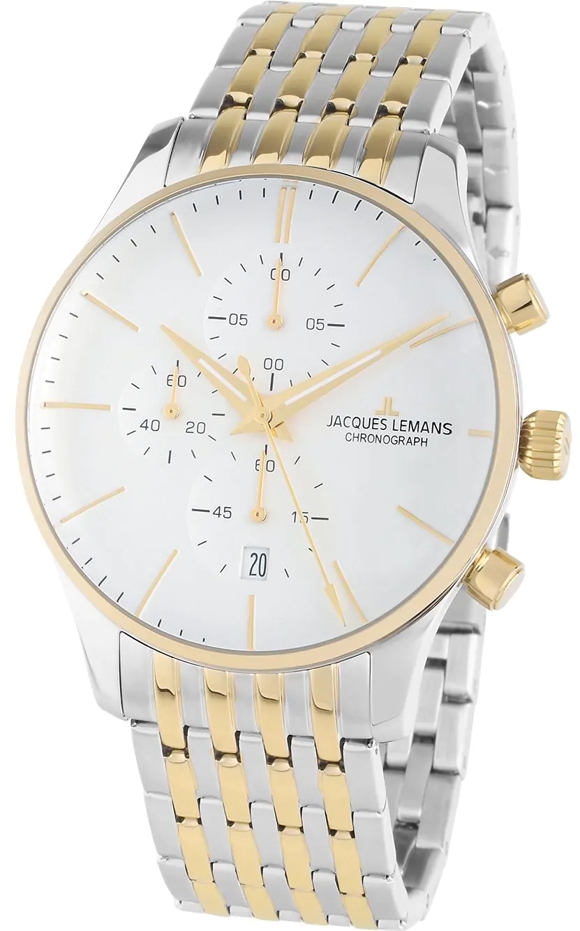 Jacques Lemans Herrklocka 1-2163J London Silverfärgad/Guldtonat - Jacques Lemans