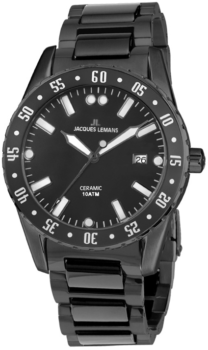 Jacques Lemans Herrklocka 42-10D Liverpool Grå/Keramik Ø42 mm - Jacques Lemans