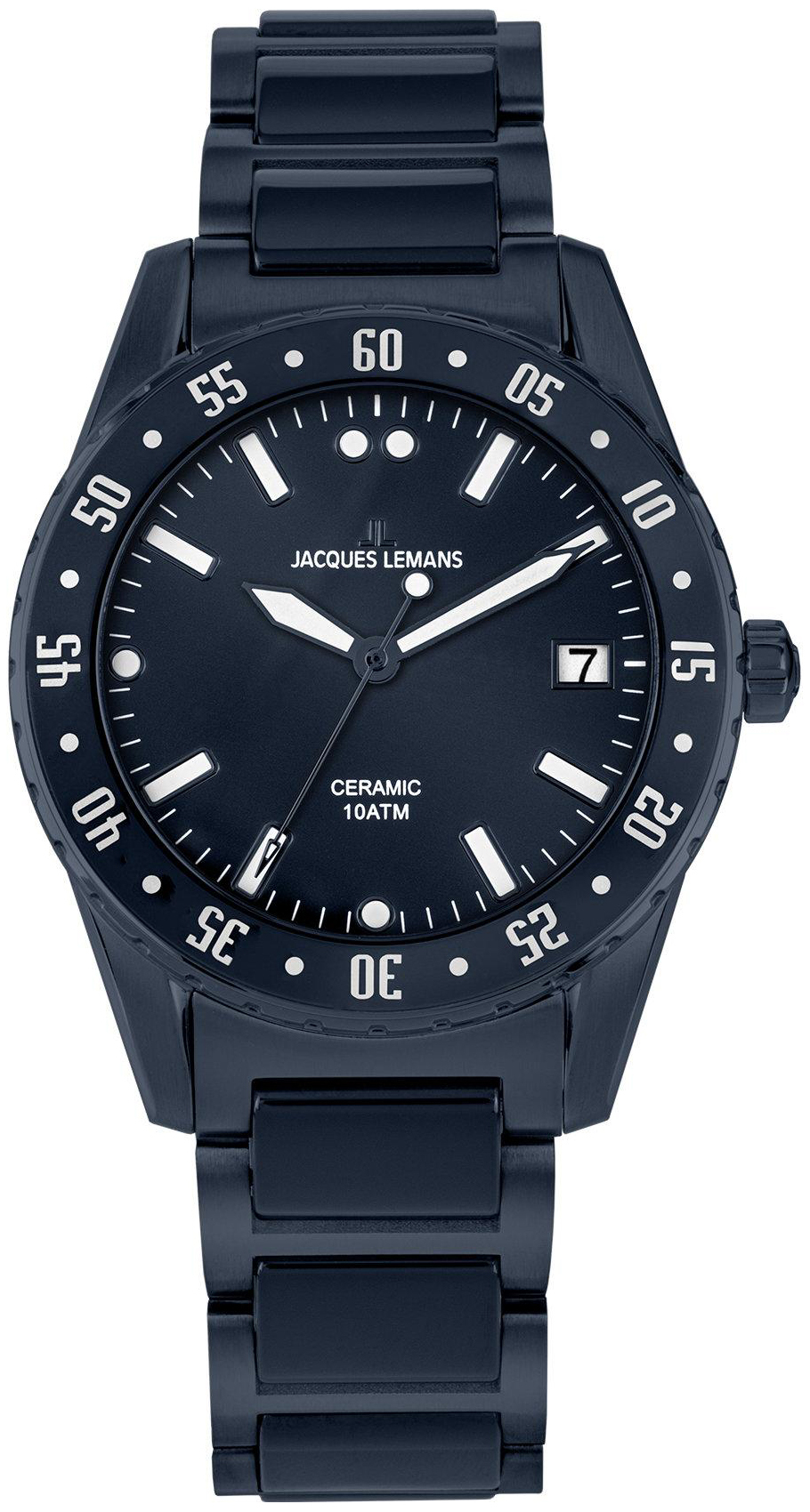 Jacques Lemans Herrklocka 42-10E Liverpool Blå/Keramik Ø42 mm - Jacques Lemans