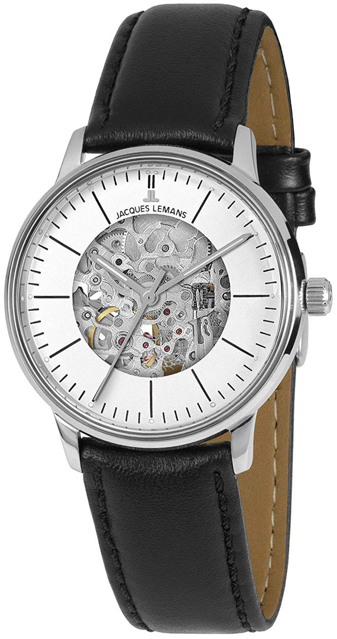 Jacques Lemans N-207ZA Retro Classic Silverfärgad/Läder Ø38 mm