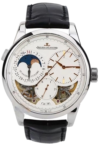 Jaeger LeCoultre Herrklocka 6043420 Duometre Silverfärgad/Läder - Jaeger LeCoultre