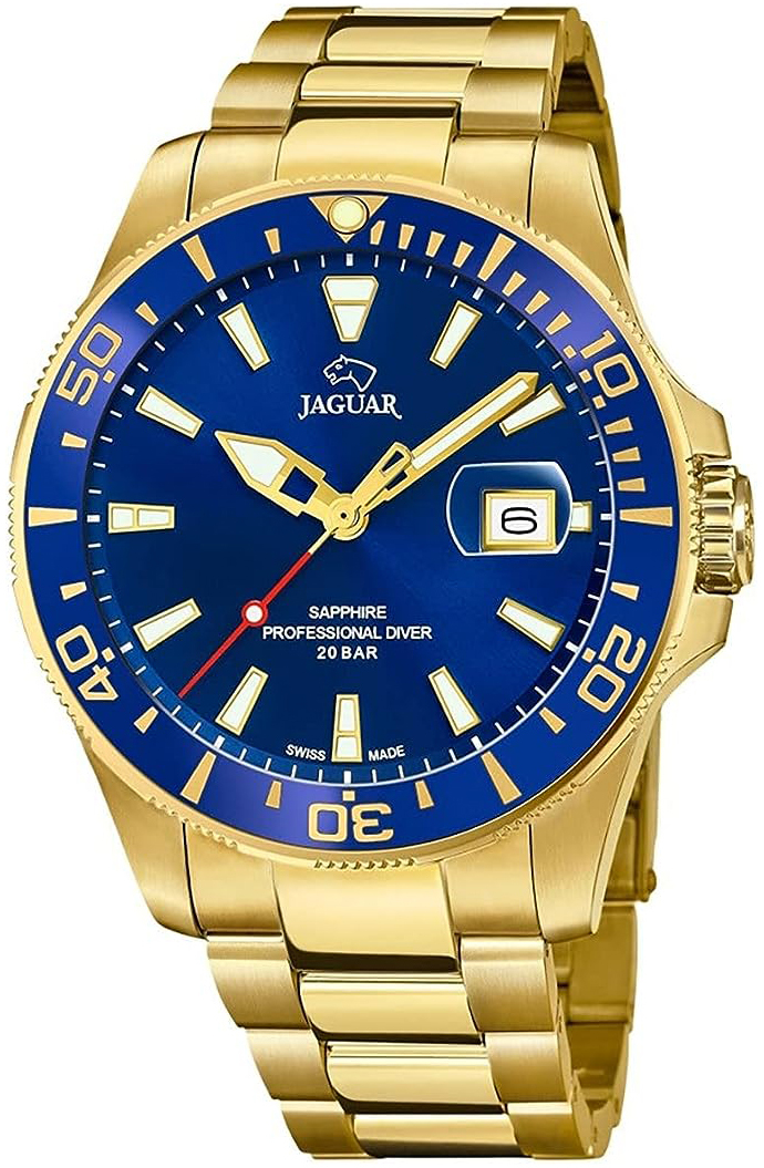 Jaguar Herrklocka J877/1 Executive Blå/Gulguldtonat stål Ø43.5 mm - Jaguar