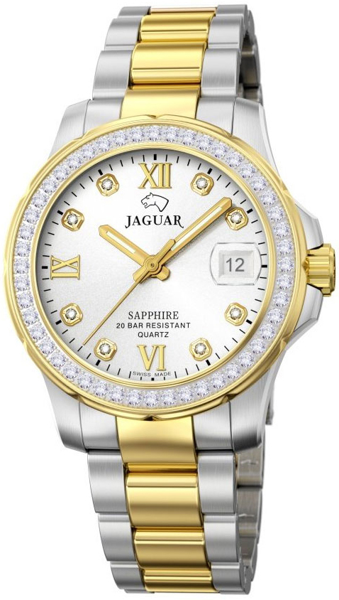 Jaguar Damklocka J893/1 Executive Vit/Gulguldtonat stål Ø34.5 mm - Jaguar