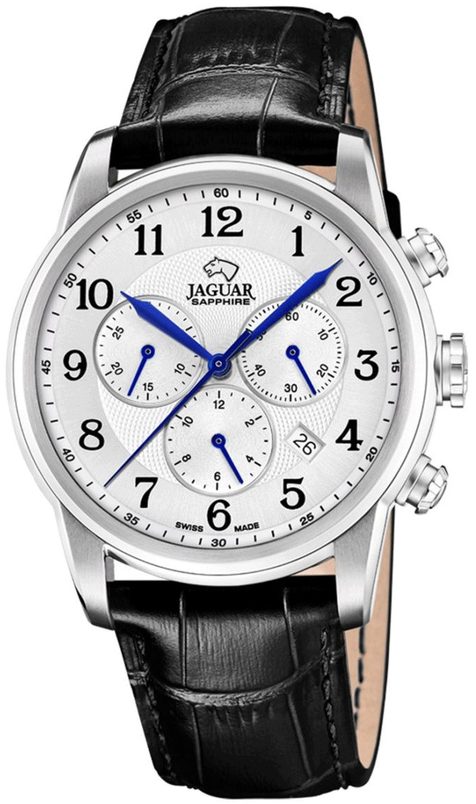 Jaguar Herrklocka J968/7 Acamar Silverfärgad/Läder Ø42 mm