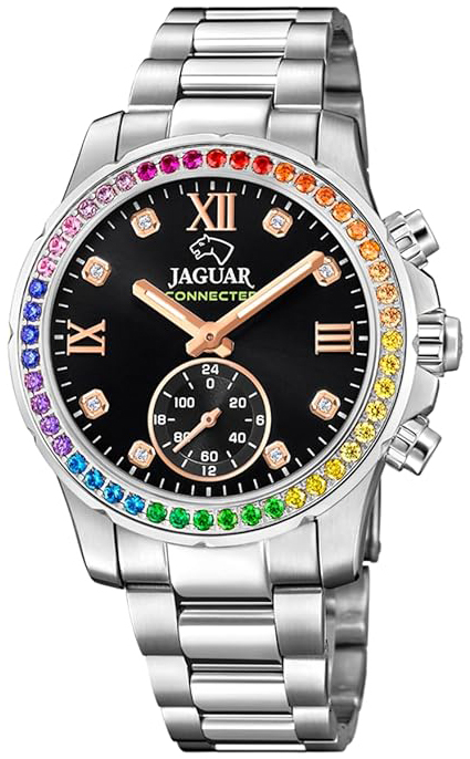 Jaguar Damklocka J980/5 Connected Svart/St&aring;l &Oslash;36.5 mm