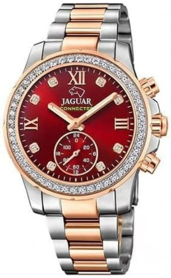 Jaguar Damklocka J981/3 Connected R&ouml;d/Ros&eacute;guldstonat st&aring;l &Oslash;36.5 mm
