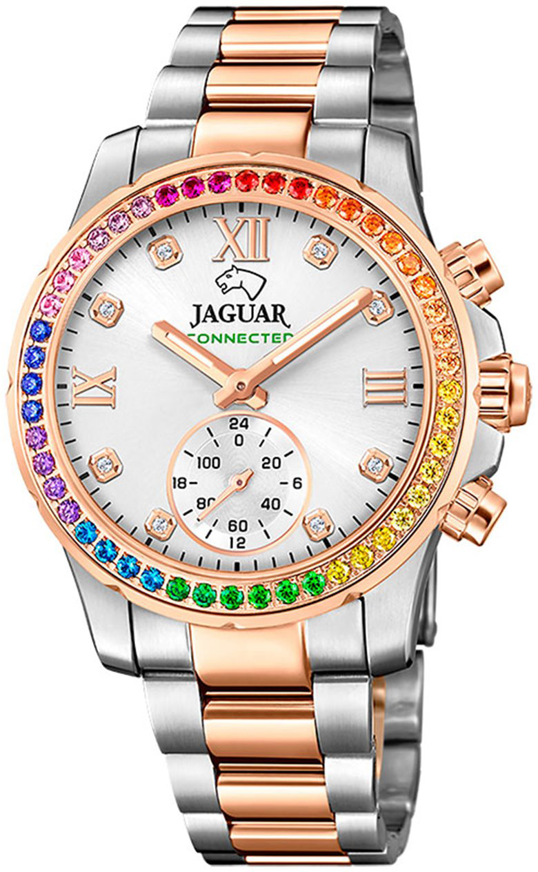 Jaguar Damklocka J981/4 Connected Silverf&auml;rgad/Ros&eacute;guldstonat st&aring;l