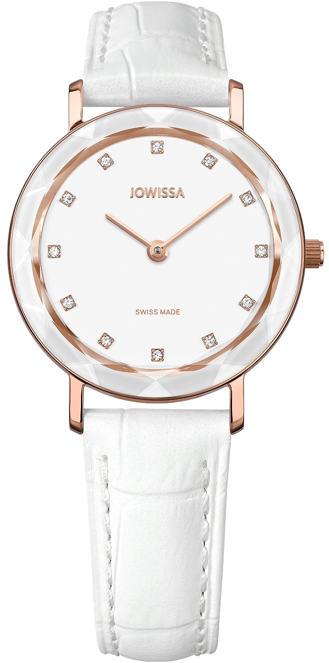 Jowissa Damklocka J5.639.M Aura Vit/Läder Ø30 mm - Jowissa
