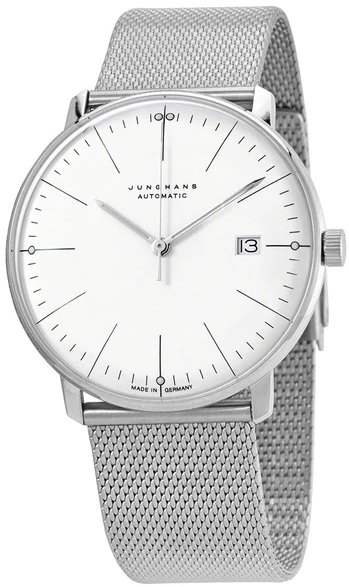 Junghans 27/4002.46 Max Bill Vit/Stål Ø38 mm - Junghans