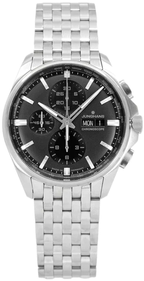 Junghans Herrklocka 27/4024.44 Meister Svart/Stål Ø45 mm - Junghans