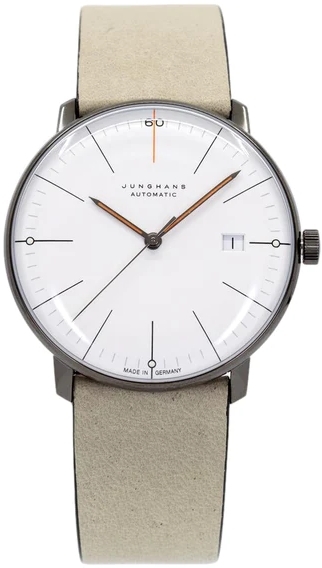 Junghans 27/4108.02 Max Bill Vit/Läder Ø38 mm - Junghans