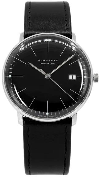 Junghans 27/4701.02 Max Bill Svart/Läder Ø38 mm - Junghans