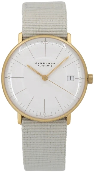 Junghans Damklocka 27/7006.02 Max Bill Vit/Textil Ø34 mm - Junghans