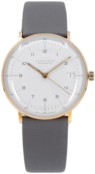 Junghans Damklocka 27/7108.02 Max Bill Vit/Läder Ø34 mm - Junghans