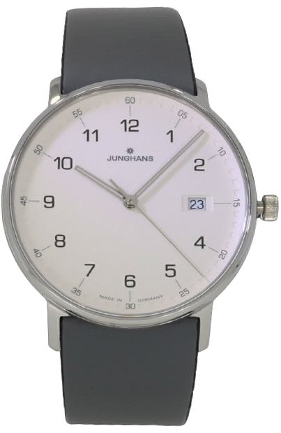 Junghans Herrklocka 41/4885.00 Form Vit/Läder Ø39.3 mm - Junghans