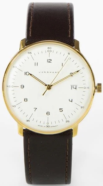 Junghans 41/7872.02 Max Bill Vit/Läder Ø38 mm - Junghans