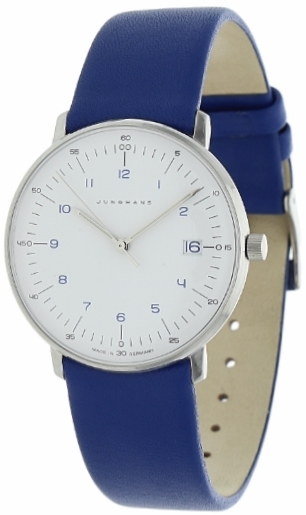 Junghans Damklocka 47/4540.02 Max Bill Vit/Läder Ø32.7 mm - Junghans