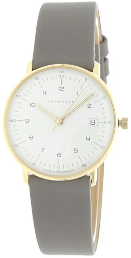 Junghans Damklocka 47/7854.02 Max Bill Silverfärgad/Läder Ø32.7 mm - Junghans