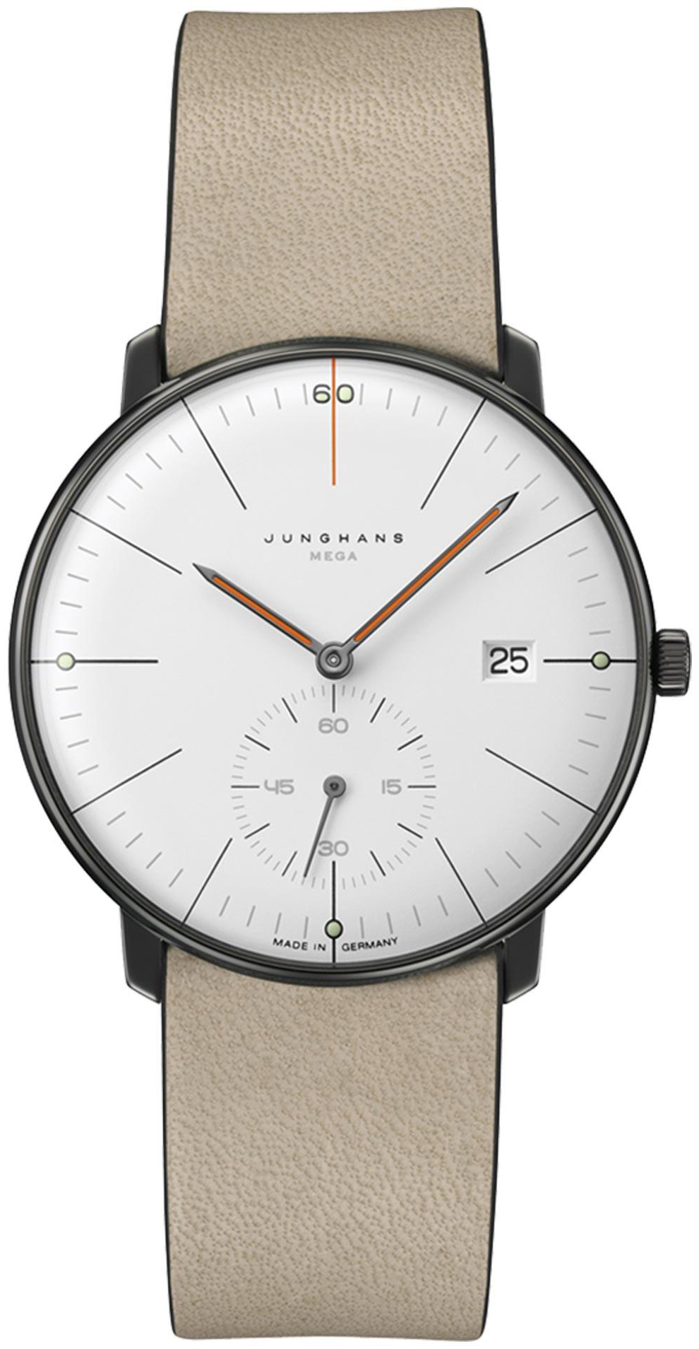 Junghans Herrklocka 58/4100.02 Max Bill Vit/Läder Ø38 mm - Junghans