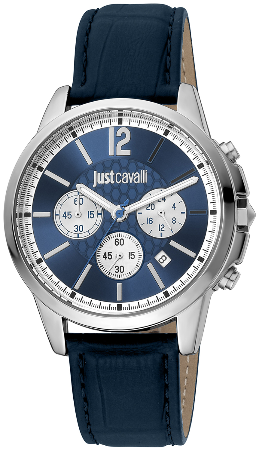 Just Cavalli Herrklocka JC1G175L0225 Classic Blå/Läder Ø42 mm - Just Cavalli