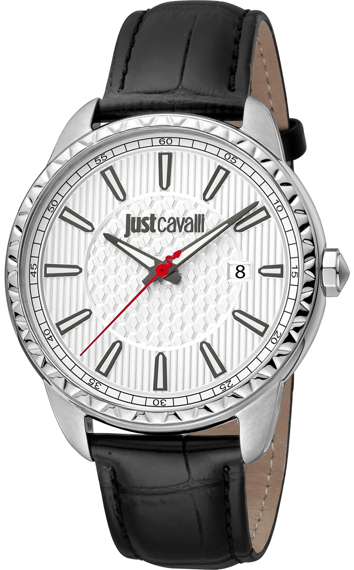Just Cavalli Herrklocka JC1G176L0115 Modern Vit/Läder Ø43 mm - Just Cavalli