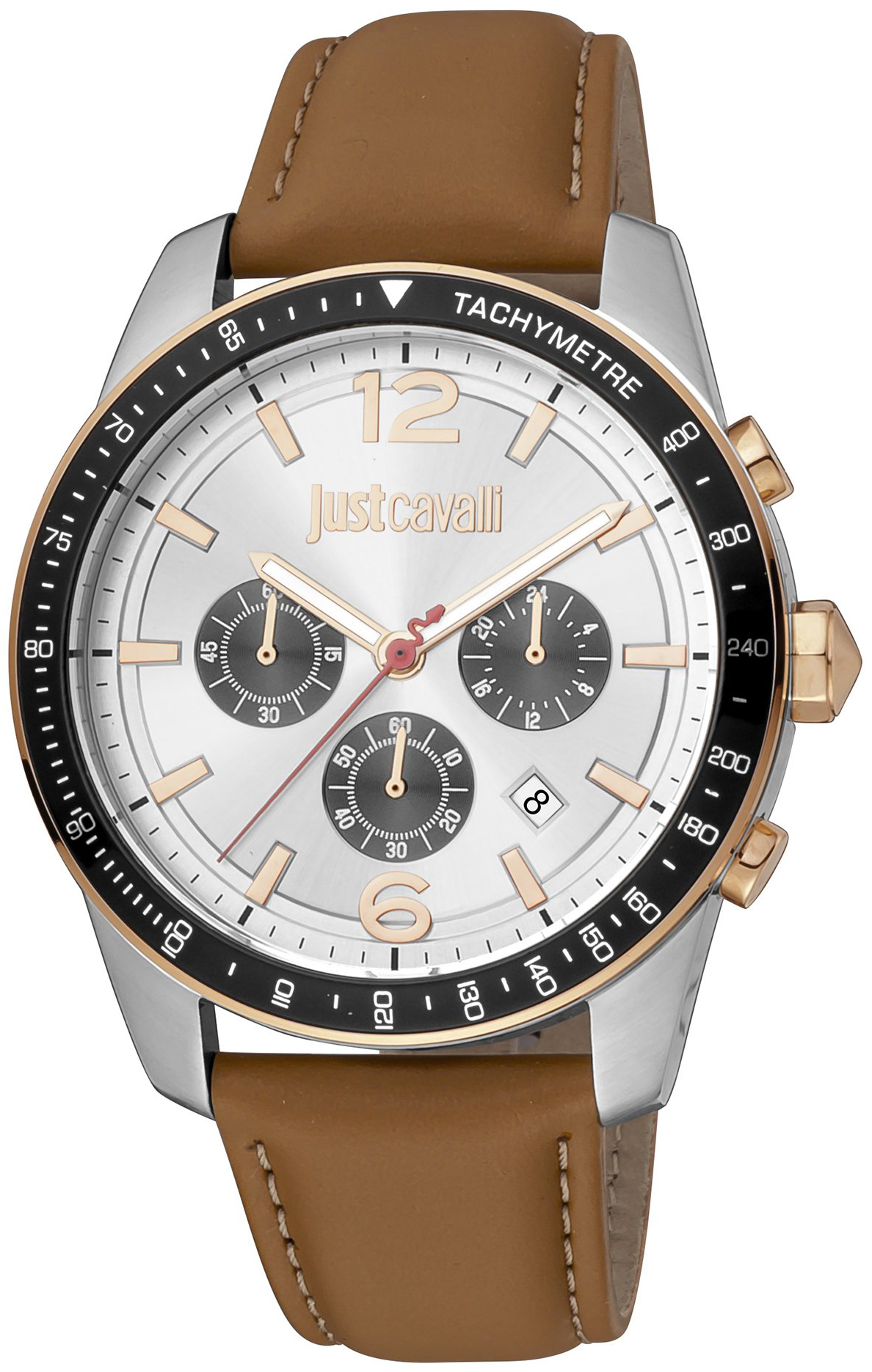 Just Cavalli Herrklocka JC1G204L0035 Classic Silverfärgad/Läder - Just Cavalli