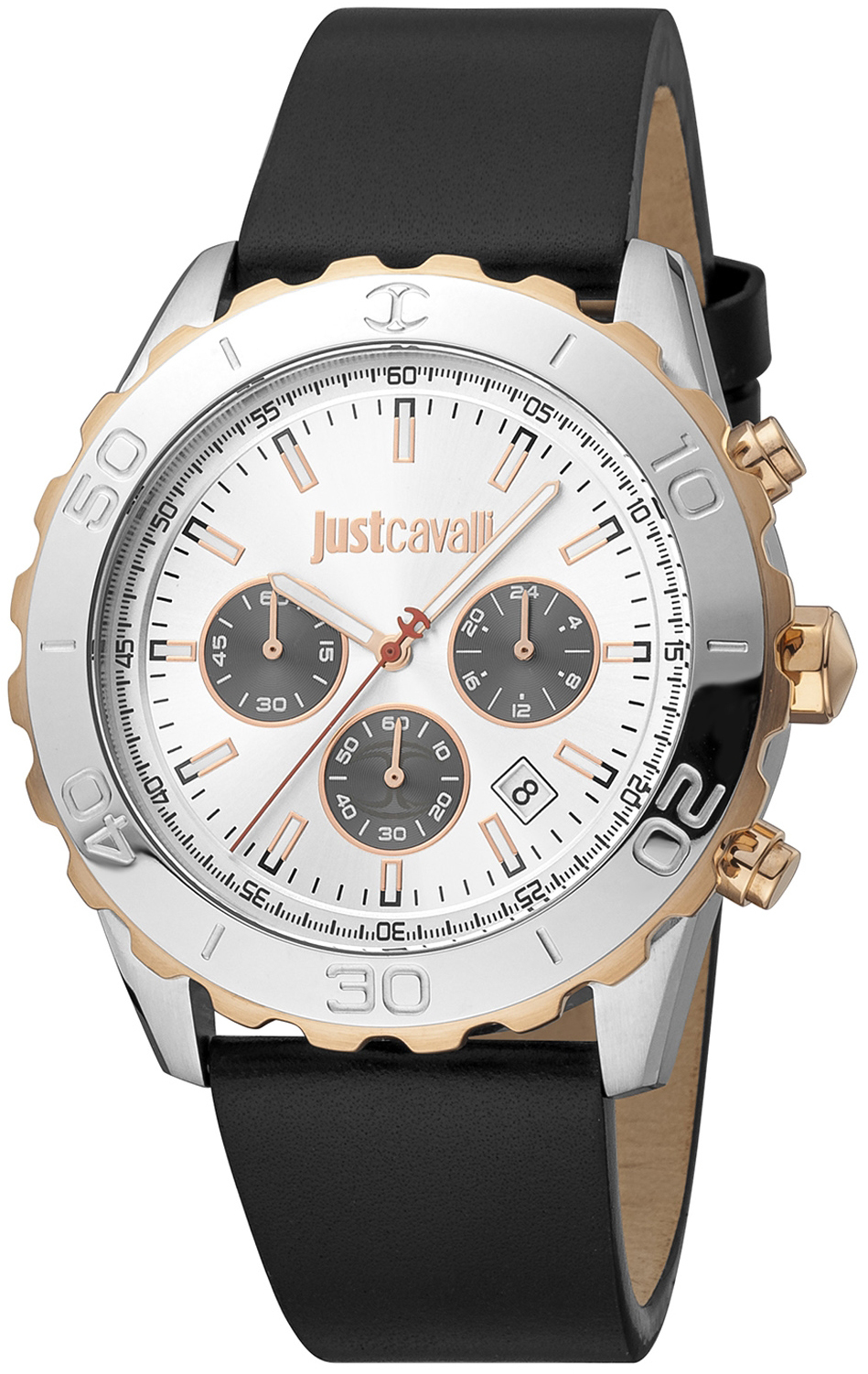Just Cavalli Herrklocka JC1G214L0025 Classic Silverfärgad/Läder - Just Cavalli
