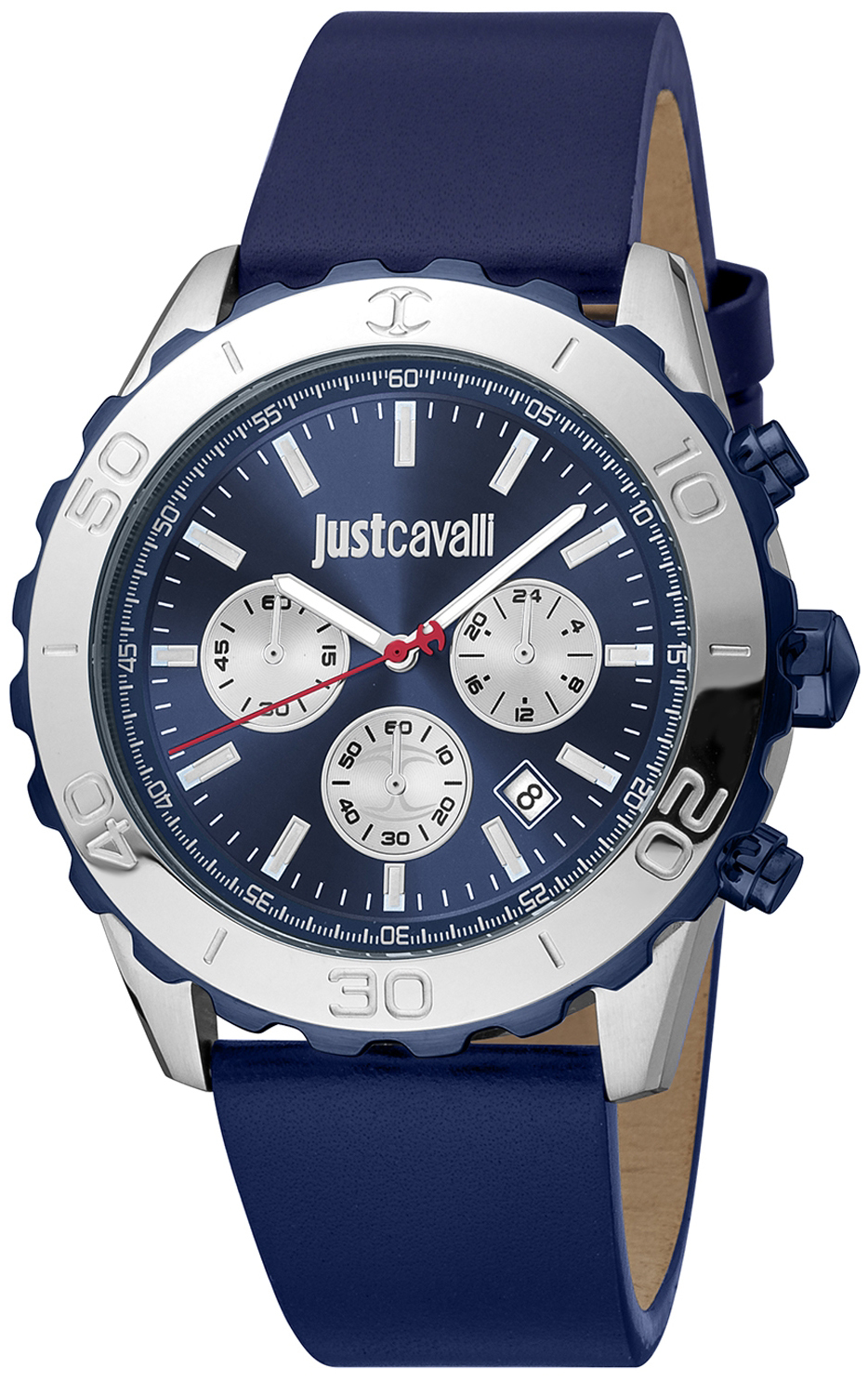 Just Cavalli Herrklocka JC1G214L0045 Classic Blå/Läder Ø42 mm - Just Cavalli