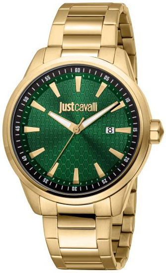 Just Cavalli Damklocka JC1G385M0065 Rinato Grön/Gulguldtonat stål - Just Cavalli