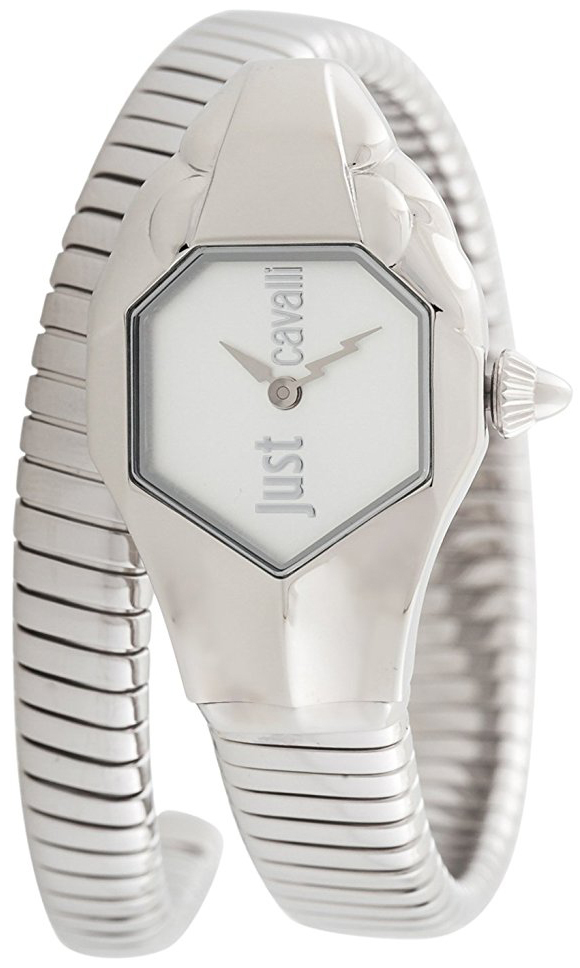 Just Cavalli Damklocka JC1L001M0015 Glam Chic Vit/Stål - Just Cavalli