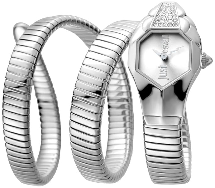 Just Cavalli Damklocka JC1L022M0055 Signature Silverfärgad/Stål - Just Cavalli
