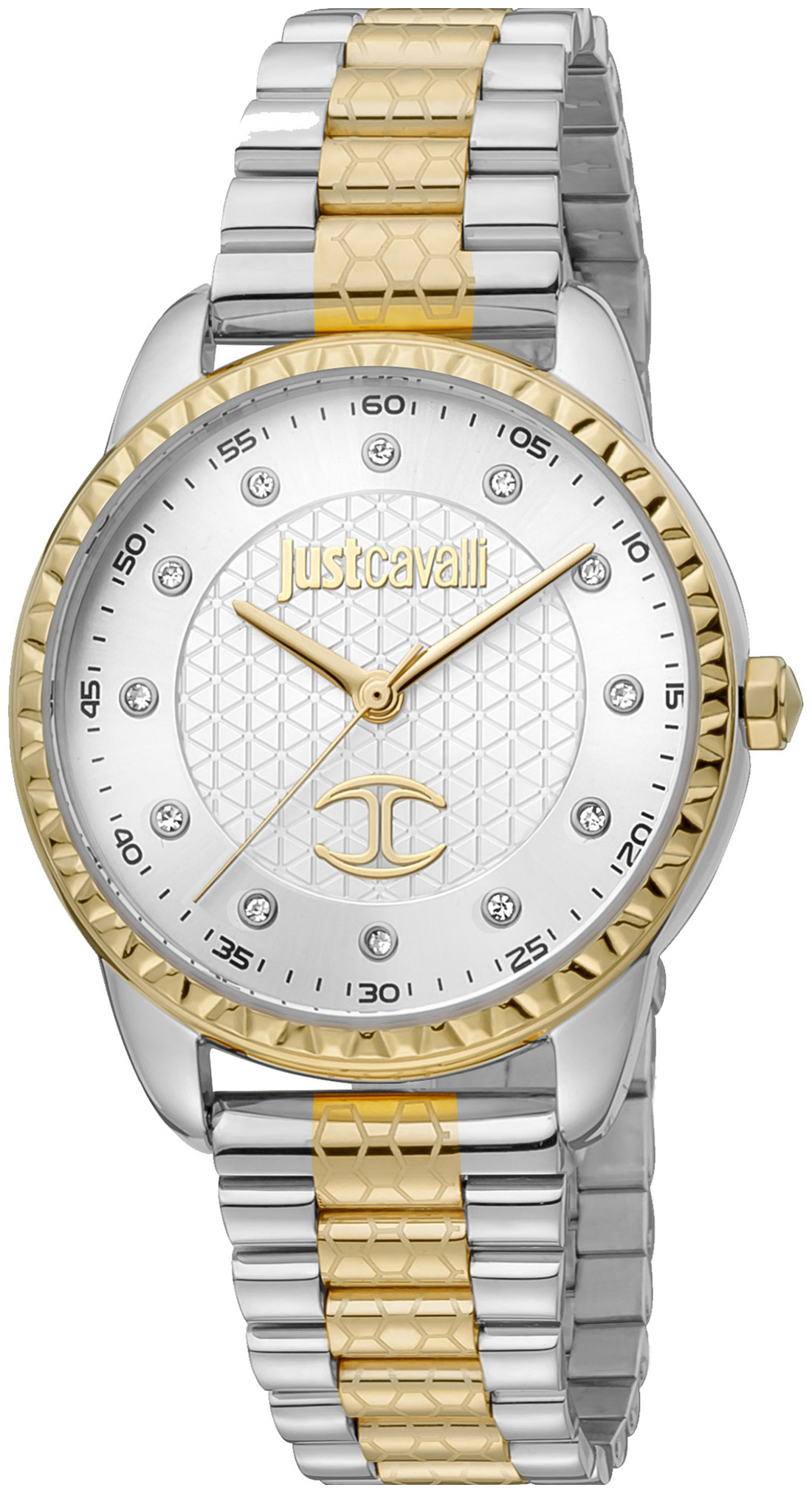 Just Cavalli Damklocka JC1L176M0085 Silverfärgad/Gulguldtonat stål - Just Cavalli