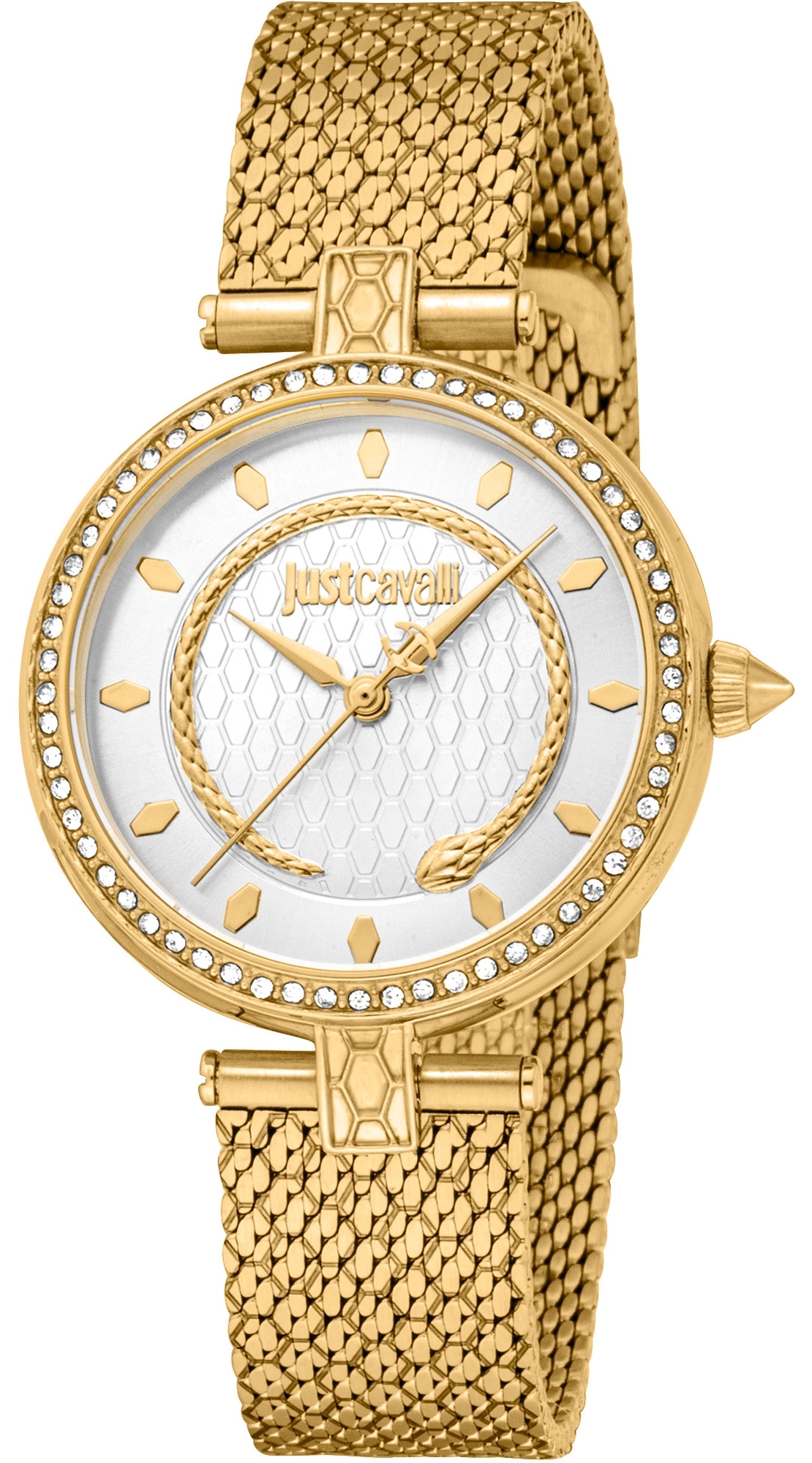 Just Cavalli Damklocka JC1L240M0025 Glam Chic Silverfärgad/Guldtonat - Just Cavalli