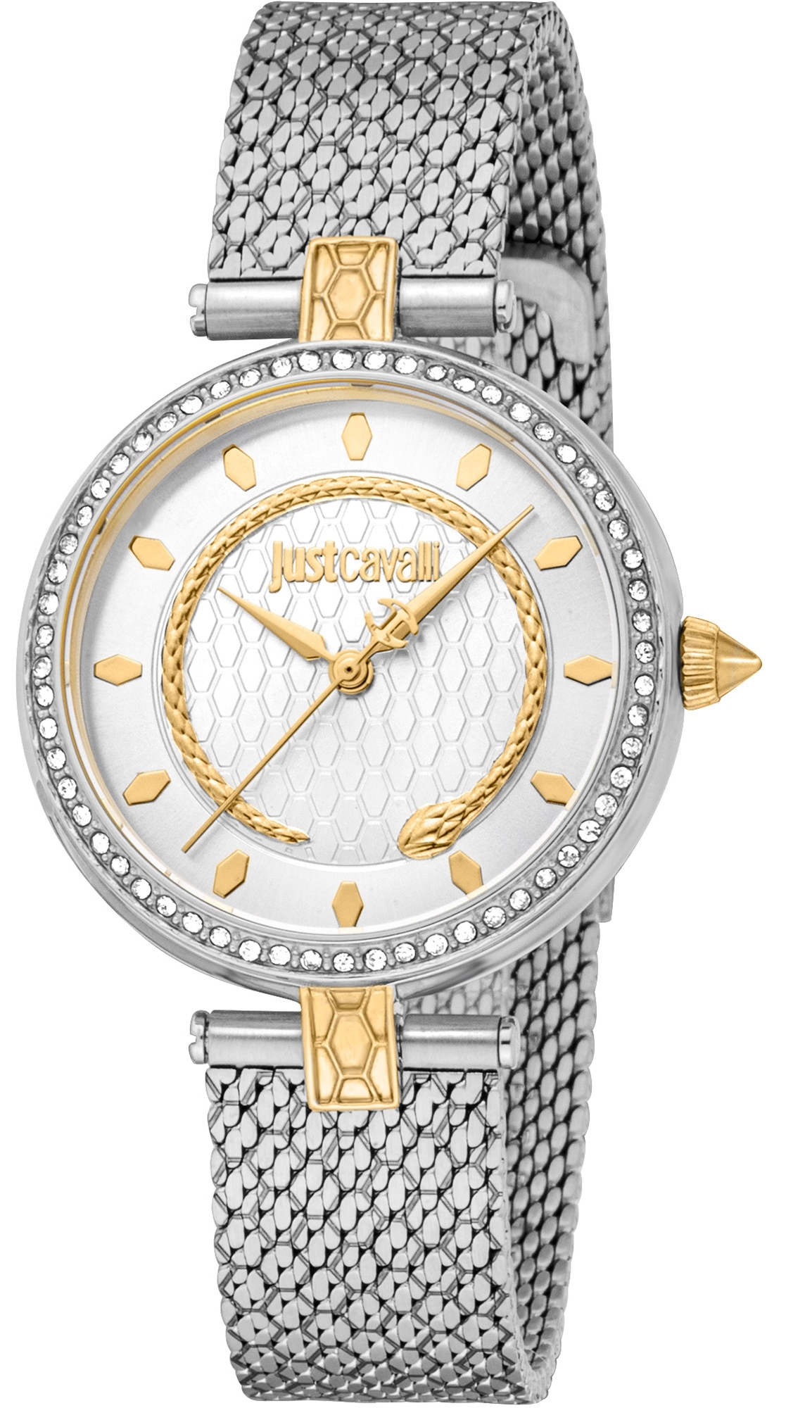 Just Cavalli Damklocka JC1L240M0055 Glam Chic Silverfärgad/Stål - Just Cavalli